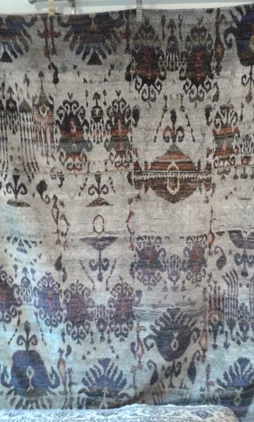 Kundan, reine Seide, Indien, ca. 277 x 188 cm, neu, Artikel-Nr. 0055