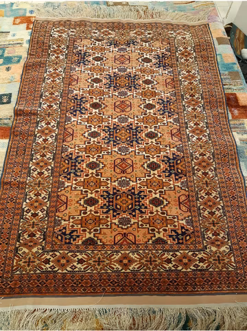 Afghan, Handarbeit, ca. 170 x 120 cm, reine Seide, neu, Artikel-Nr. 0095