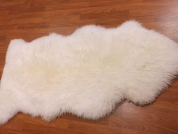 Echtes Schaffell, Heitmann, natur/weiß, ca. 73x146 cm, neu, Artikel-Nr. 0023