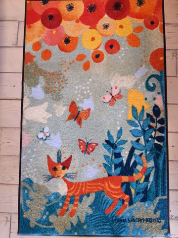 Matte, Salonloewe "Wachtmeister", Katze, 120x75 cm, waschbar, neu, Artikel-Nr. 0152